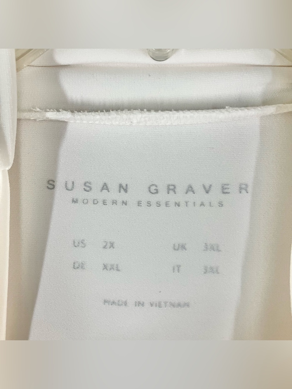 SUSAN GRAVER Modern Essentials Liquid Knit A-Line Tunic Top 2X Mock Neck Ivory - Picture 6 of 10